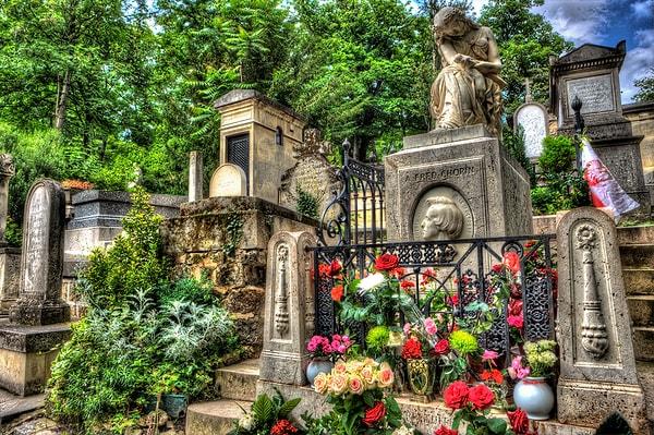 8. Chopin'in mezarı Paris'te bulunan Pére-Lachaise mezarlığında gömülüdür.