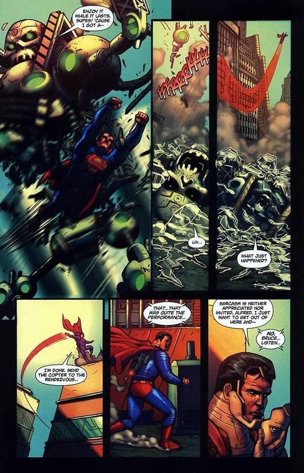 1. Batman, bir Superman zırhı üretmiştir.
