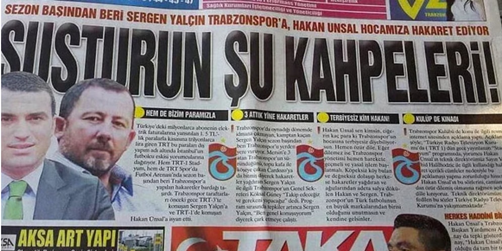 Alayına Gider Kafasıyla Önüne Çıkana Sallayan Trabzon Yerel Basınından 20 Unutulmaz Manşet