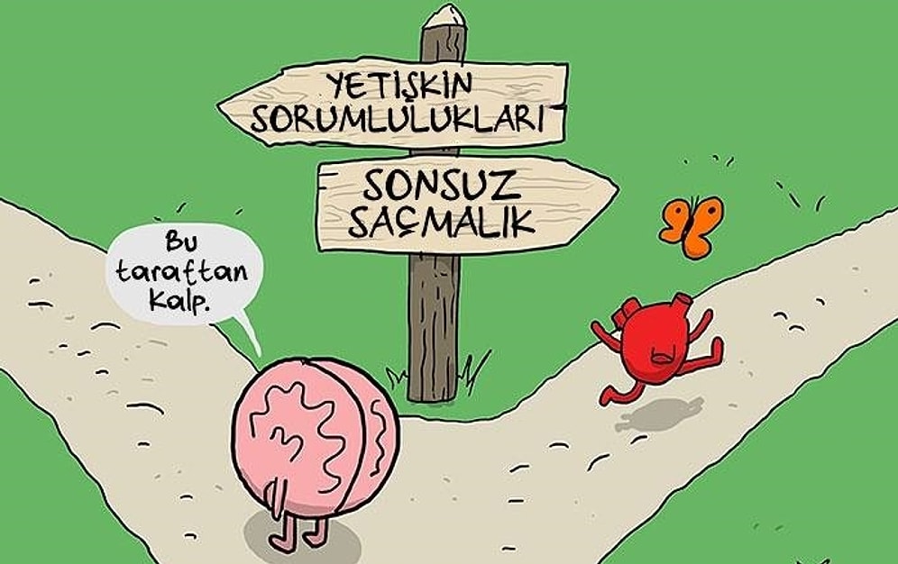 Kalp ve Beyin İkilemlerini Mizahi Dille Anlatan, Her Birinde 'Aynı Ben' Diyeceğiniz 10 Görsel