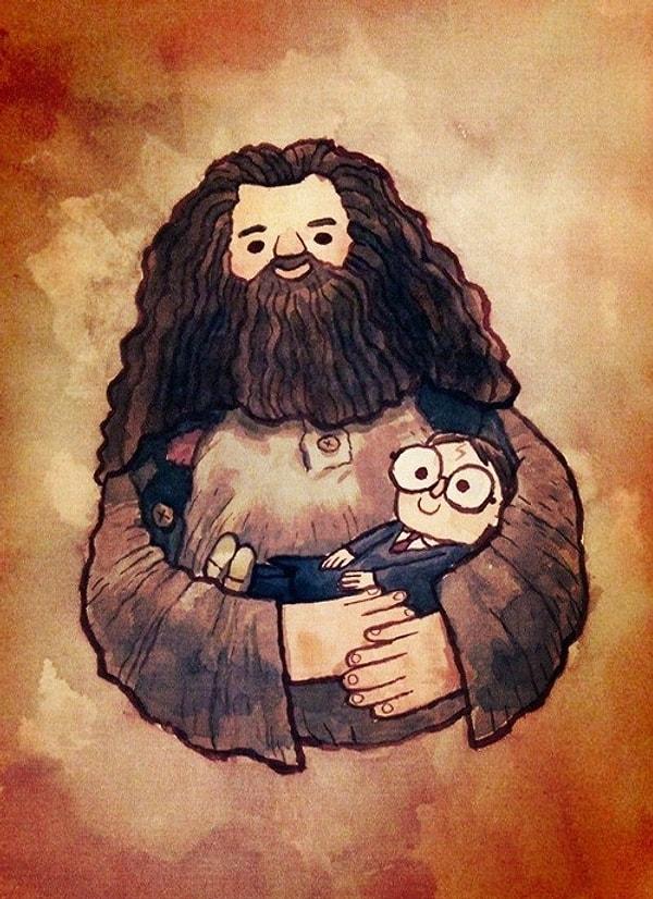 8. Dumbledore'u bulamayacakları için her şey gidip Hagrid'e sorulurdu.