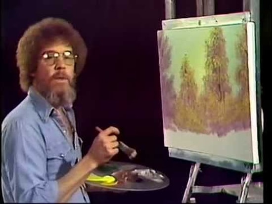 Efsane Ressam Bob Ross'un "Resim Sevinci" Programının İlk Bölümü Yayınlandı