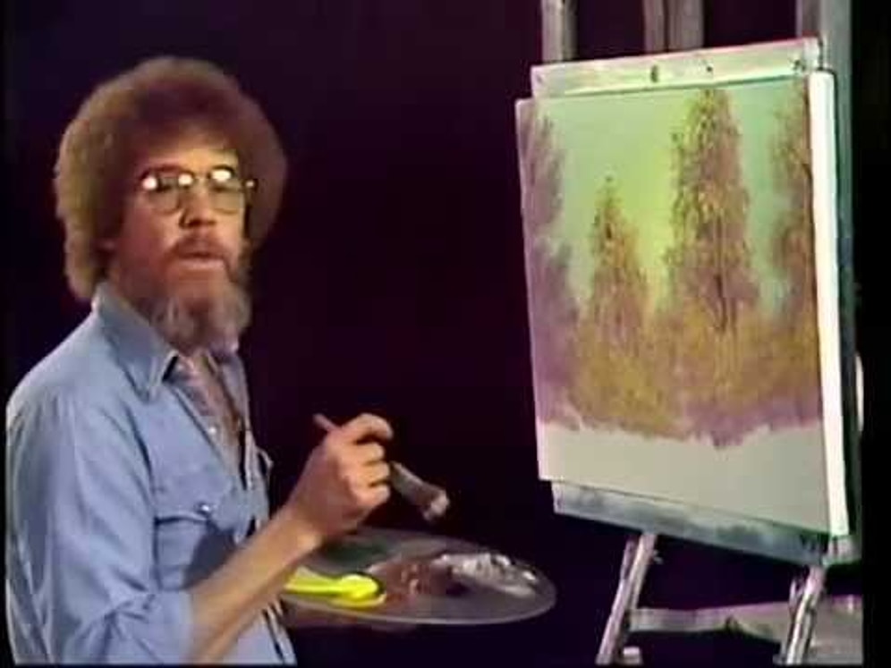 Efsane Ressam Bob Ross'un "Resim Sevinci" Programının İlk Bölümü Yayınlandı