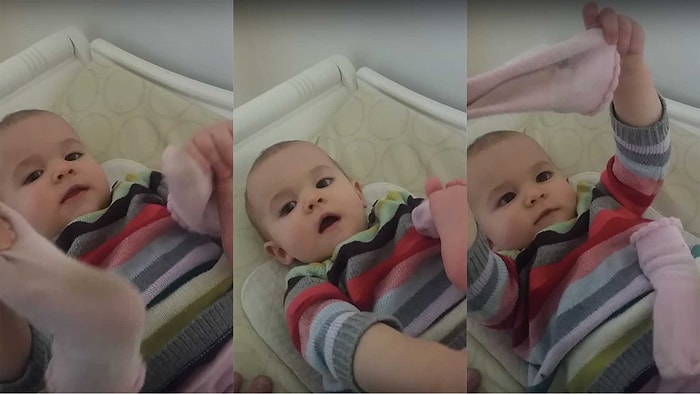 Sonu Tahmin Edildiği Gibi "Çorap" Kelimesini Söylemeye Çalışan Bebik