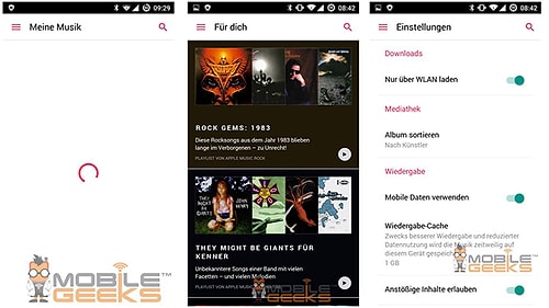 Apple Music'in Android Ekran Görüntüleri Sızdı