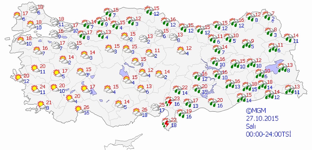 Meteoroloji'nin Doğu Bölgelerimize 'Kuvvetli Yağış' Uyarısı Devam Ediyor