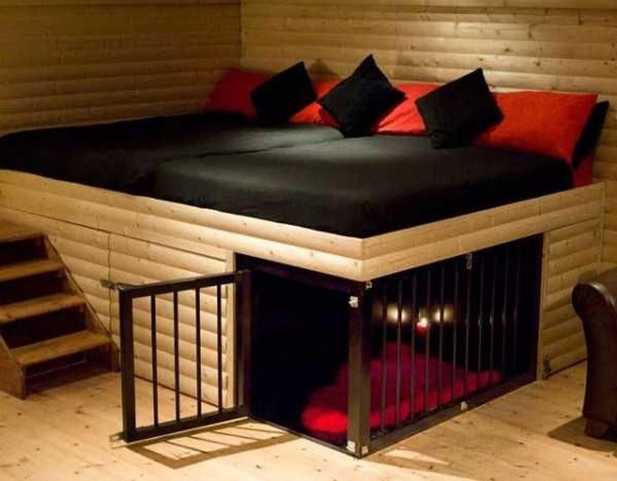 Кровать с местом для собаки