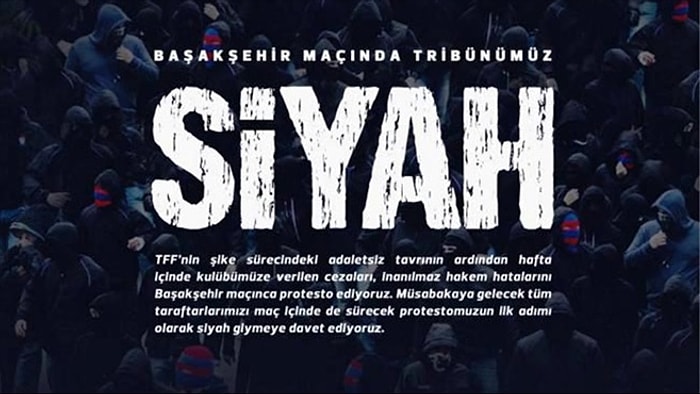 Trabzonspor Taraftarı Siyah Protestoya Hazırlanıyor