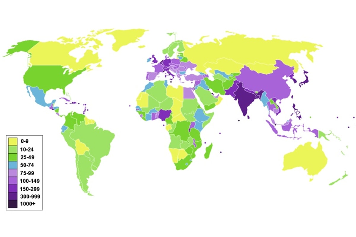 Why world. Карта плотности населения земли. Карта плотности населения земли 2020. Плотность населения по странам карта. Карта плотности населения стран.