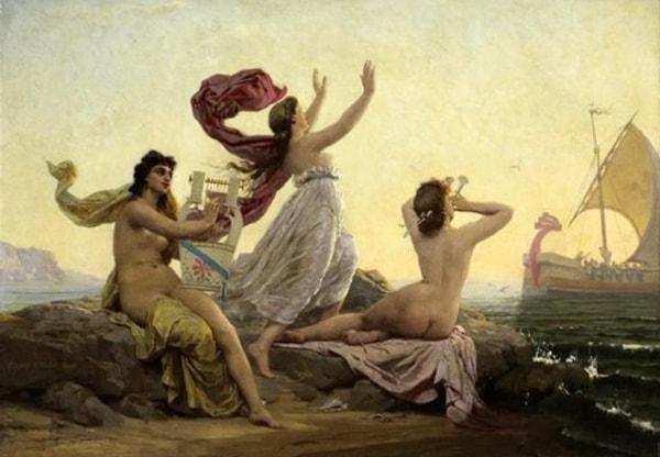 10. Odysseus savaşçı arkadaşlarıyla birlikte Siren kayalıklarına yaklaşırken Tanrıça Kirke altın tahtından seslenir;