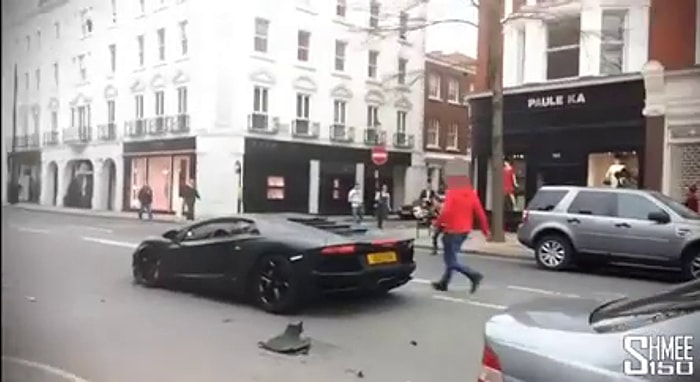 Sokaklarda Nadir Görebileceğimiz Lamborghini'ye Çarpan Dünyanın En Şanssız Şoförü