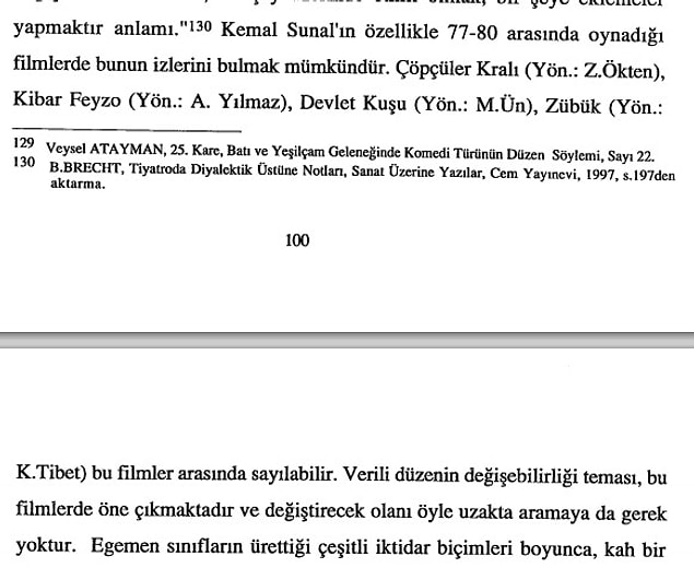 6. Çöpçüler Kralı, Kibar Feyzo, Devlet Kuşu, Zübük gibi Kemal Sunal filmleri düzenin değişebilirliği temasını öne çıkarmış ve değiştirecek olanı da uzakta aramaya gerek olmadığını göstermiştir.