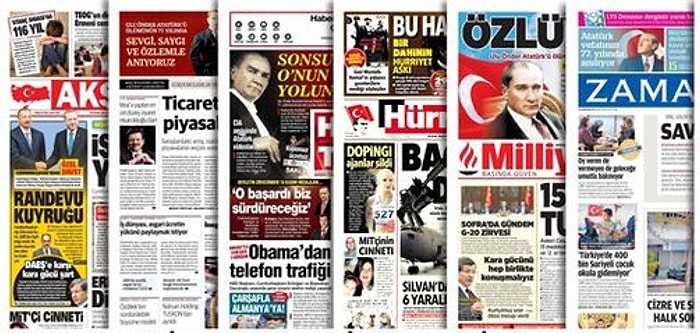 Gazetelerde Bugün | Atatürk 10 Kasım’da Sürmanşetlerde...