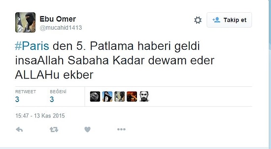 Dünya Paris Saldırılarının Şokunu Yaşarken Saldırıya Sevinen ve Kutlayanlar