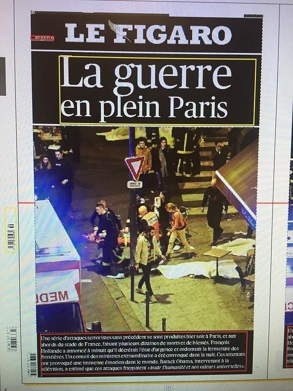 1. Le Figaro (Fransa): Paris Sokaklarında Savaş