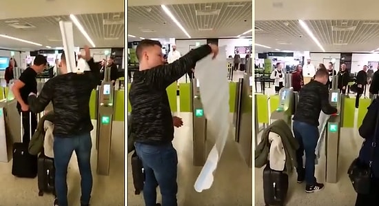 Bileti Aşırı Büyük Boyutta Basılan Adamın Turnikelerdeki İnanılmaz Dramı