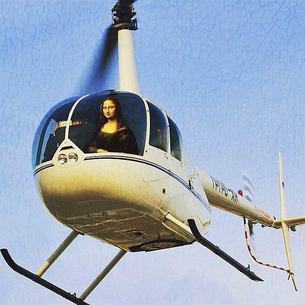 17. Mona Lisa'dan helikopterli selfieler yolda.