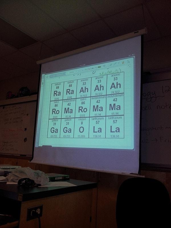 24. Öğrencilerine gönderme yapan bu kimya öğretmeni.