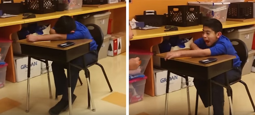 Siz Siz Olun Uyuyan Arkadaşınıza Böyle Bir Şaka Yapmayın!