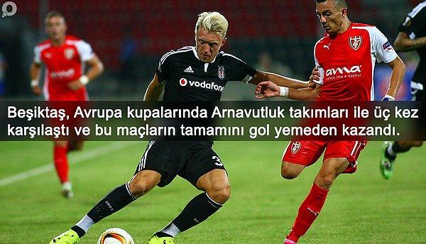 BİLGİ | Beşiktaş, Arnavutluk takımları ile üç kez karşılaştı ve bu maçların tamamını kazandı.