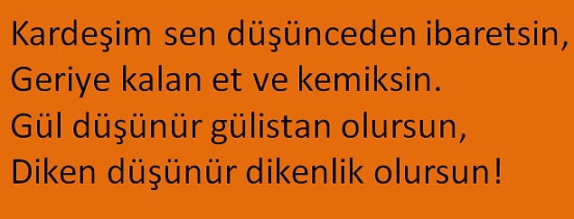 10. Son soru: Binlerce kitabın psikoloji üzerine anlattığını, şu dizelerle anlatan düşünce insanı kimdir?