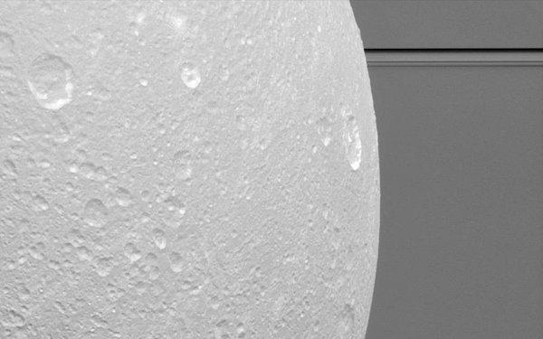 6. Dione ve Satürn'ün halkaları
