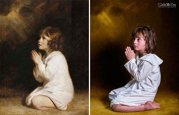 8. Joshua Reynolds'ın "The Infant Samuel" tablosu ve minik Lela