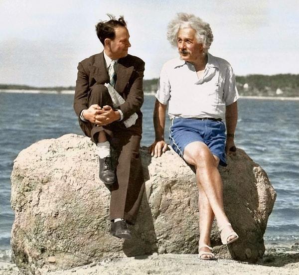 27. Einstein at beach, 1939