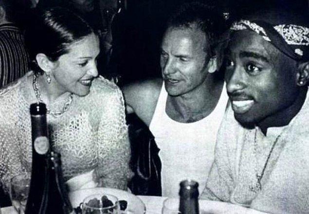 17. Madonna, Sting and Tupac Shakur hanging out together; 1994