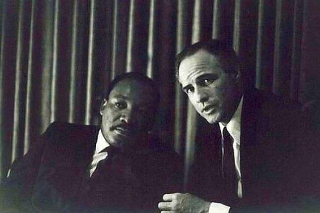 7. Martin Luther King and Marlon Brando, 1968