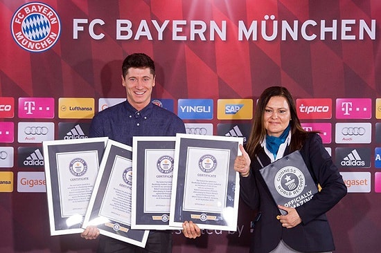 Lewandowski Guinness Rekorlar Kitabı'na Girdi