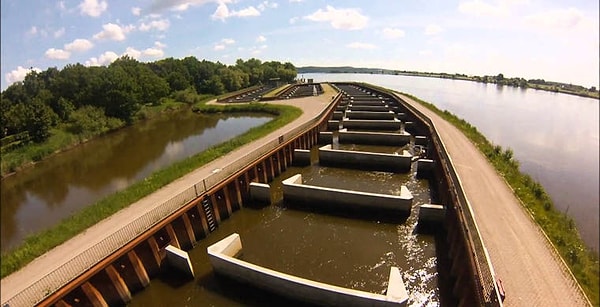 Лестница для рыб, река Эльба, Германия