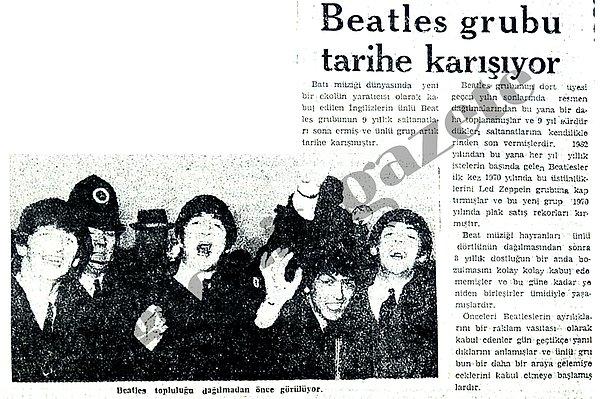 6. Beatles grubu tarihe karışıyor