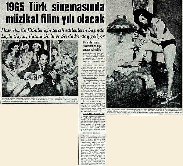 3. 1965 Türk sinemasında müzikal filim yılı olacak