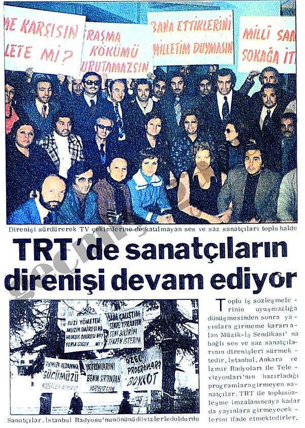 22. TRT'de sanatçıların direnişi devam ediyor