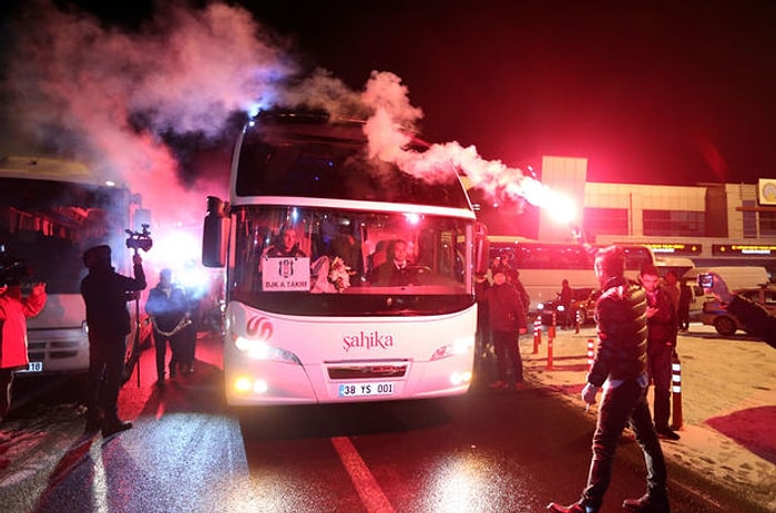 Beşiktaş'a, Kayseri'de Coşkulu Karşılama