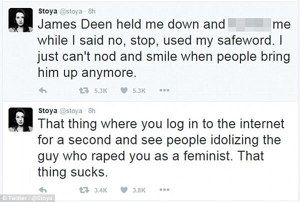 "James Deen bana tecavüz etti"