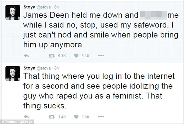 "James Deen bana tecavüz etti"