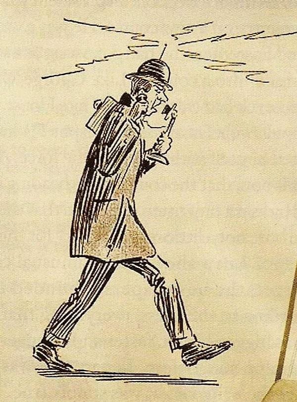 16. 1908 yılında cep telefonunu hayal eden bir karikatürist