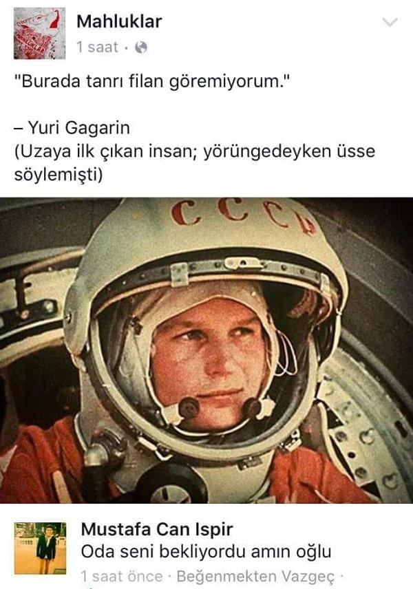 1. Yuri Gagarin'le kavga etmek