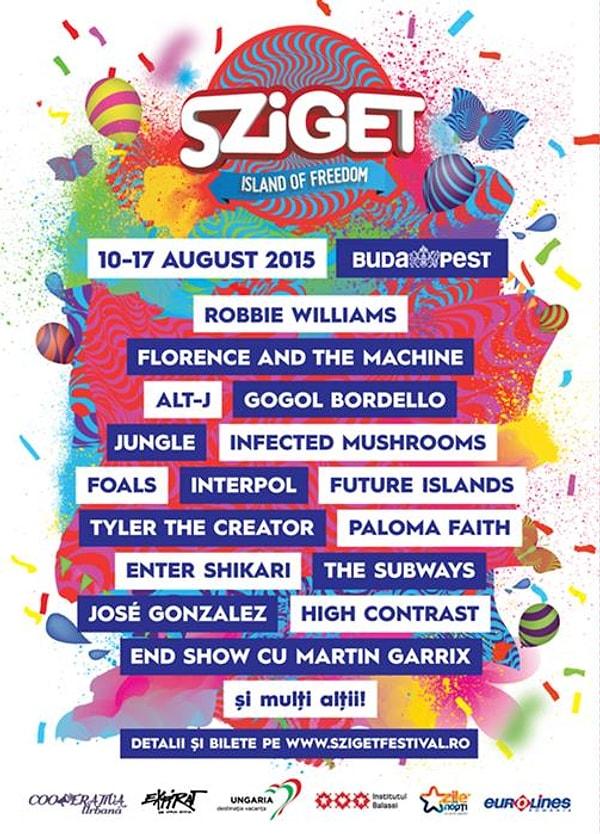 19. Avrupa’nın en büyük müzik festivali Sziget 2015 yılında da devam etti. | Ağustos 2015