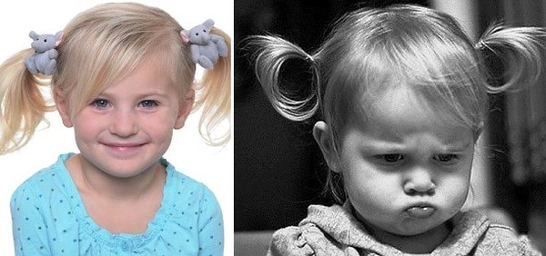 Ну, хоть волосы похожи, правда?