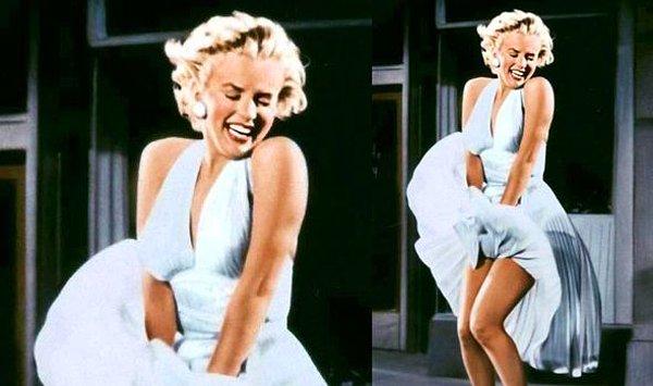 7. Marilyn Monroe'nun Yaz Bekarı filmiyle anıtlaşan bu gülüşü