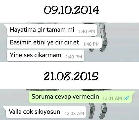 Giderek üzdün bizi zaman