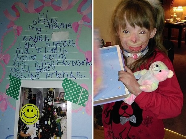 Один мальчик из Гонконга даже отправил Сафире своего любимого плюшевого мишку с подписью «Давай дружить».