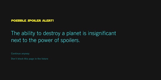Bu Chrome Eklentisi Star Wars Spoilerlarını Engelleyecek