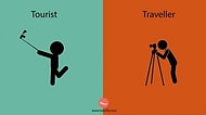 Seyahat Edenler İkiye Ayrılır: Turist ve Gezgin Arasındaki Farkı Gösteren 14 İllüstrasyon