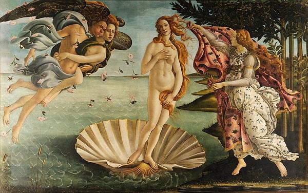 10. Ölümünden dokuz yıl sonra Boticelli meşhur Venüs'ün Doğuşu tablosunu tamamlar.