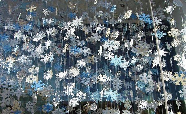 14. Kendin yap felsefesini kış teması ile birleştirerek, kağıttan kar tanesi biçiminde dekoratif ürünler yapabilirsiniz.