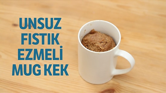 Sporculara Özel Bol Proteinli Az Şekerli Fıstık Ezmeli Mug Kek